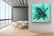 Load image into Gallery viewer, "Heavenly" by Tony Hammer. 36x36 original abstract painting. Modern texture for the trained eye. Connecting the New York, Chicago, Fort Lauderdale, and South Florida art markets.