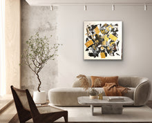 Load image into Gallery viewer, Modern living room with a abstract painting on the wall, sofa, and chair.