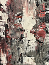 Load image into Gallery viewer, Abstract art with a mix of red, black, and white colors.