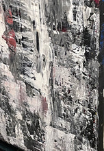 Load image into Gallery viewer, Abstract art with a mix of black, white, and red colors.
