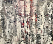 Load image into Gallery viewer, Abstract art with a mix of gray, black, and red colors.