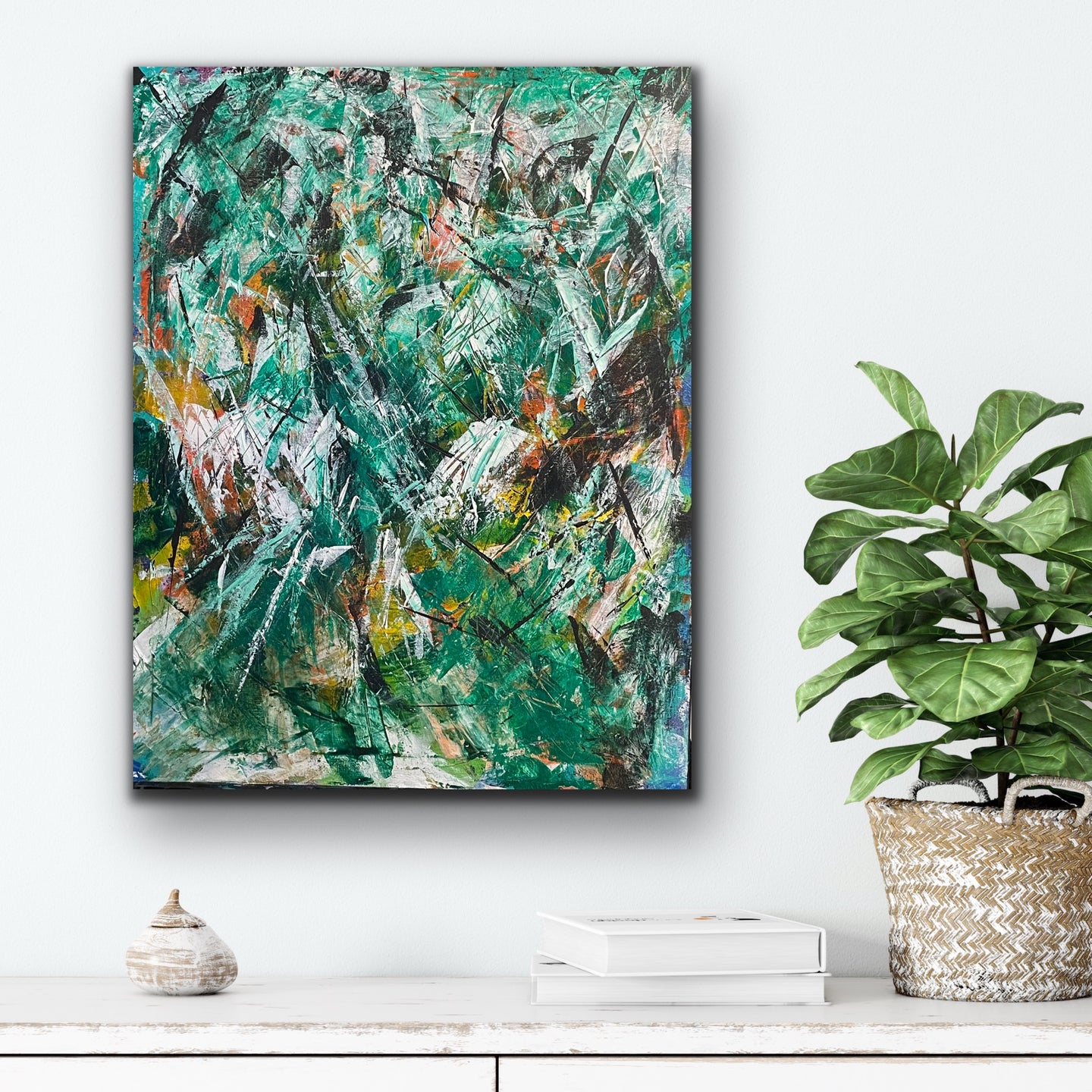 The Jungle : Original Abstract Acrylic on Canvas by Artist Tony Hammer
