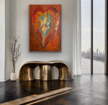 Load image into Gallery viewer, "Passionate Heart" | Original Modern Abstract 48x30 | Tony Hammer