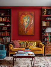 Load image into Gallery viewer, "Passionate Heart" | Original Modern Abstract 48x30 | Tony Hammer