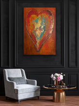 Load image into Gallery viewer, "Passionate Heart" | Original Modern Abstract 48x30 | Tony Hammer