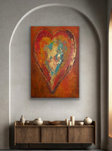 Load image into Gallery viewer, "Passionate Heart" | Original Modern Abstract 48x30 | Tony Hammer