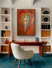 Load image into Gallery viewer, "Passionate Heart" | Original Modern Abstract 48x30 | Tony Hammer