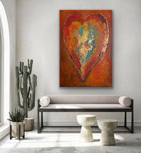 Load image into Gallery viewer, "Passionate Heart" | Original Modern Abstract 48x30 | Tony Hammer