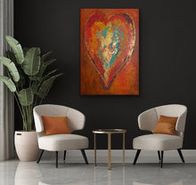 Load image into Gallery viewer, "Passionate Heart" | Original Modern Abstract 48x30 | Tony Hammer