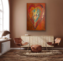 Load image into Gallery viewer, "Passionate Heart" | Original Modern Abstract 48x30 | Tony Hammer