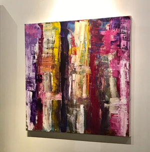 "Color Splash Doors" Original Abstract Painting for Sale by Tony Hammer.