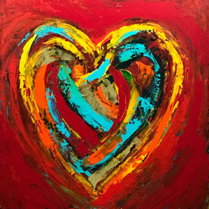 "Hearts Entwined" Original Painting on Canvas "SOLD" - Hammer Time Art