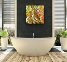 Load image into Gallery viewer, "Starburst Floral" by Tony Hammer – 36x36 original high-impact abstract expressionist painting. Investment-grade fine art anchoring elite private collections in New York, Chicago, and South Florida. Part of the Hammer Fine Art legacy.