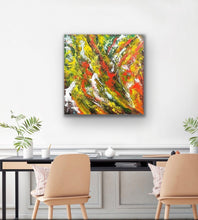 Load image into Gallery viewer, tarburst Floral by Tony Hammer – 36x36 high-impact abstract expressionism. Original investment-grade painting anchoring elite private collections in New York, Chicago, and South Florida. Hammer Fine Art legacy.