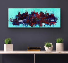 Load image into Gallery viewer, "Urban Life" by Tony Hammer: Original impasto acrylic painting. $4,800 investment-grade fine art. High-texture abstract cityscape for serious collectors in New York, South Florida and Chicago.